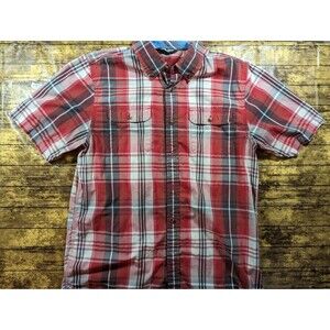 The North Face Button Down Shirt Outdoor Hiking Men Size Medium Short Sleeve